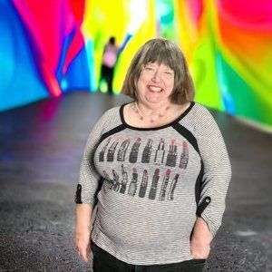 Style & Co Pop Art Lipstick Sweater 2X!